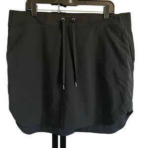Athleta Black Drawstring Active Skirt
